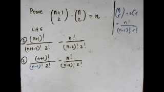 Combination Proof with Factorial Identities [upl. by Meagher]