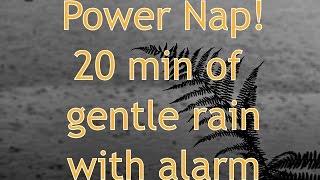 Ambient nature sounds for power nap Gentle summer rain 20 min  1 min wake up buzzer [upl. by Geoff296]