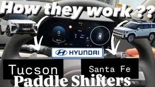 How do paddle shifters work on Hyundai Tucson and Santa Fe PHEV [upl. by Srevart]