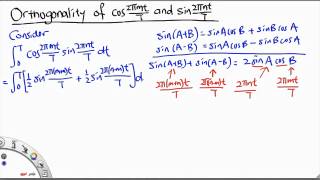 MH2801 Orthogonality Between Cosine and Sine [upl. by Arlee]