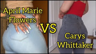 Jeans Try On Haul AprilMarieFlowers VS CarysWhittaker [upl. by Rosy]