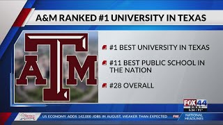 AampM named Best University In Texas by Wall Street Journal [upl. by Alisander171]