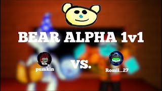 bear alpha 1v1 colab wity my roblox friend pumkin [upl. by Kan563]