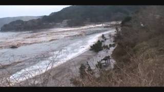 Mar 11 2011 Tsunami Namiita beach Otsuchi Iwate Japan 津波 浪板海岸 東日本大震災 [upl. by Lig]