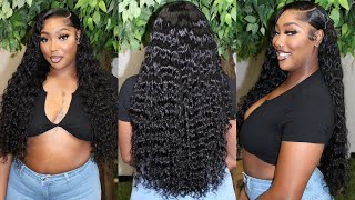 Installing A Wig Fresh Out The Box 😱  Pre Plucked HD Lace Loose Deep Wave Wig ft Wiggins Hair 🔥 [upl. by Bloom]