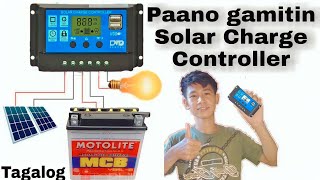 Paano gamitin ang solar charge controller How to use PWM solar charge controller [upl. by Edrahs]