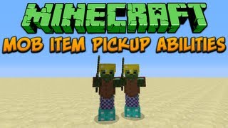 Minecraft Mob Item Pickup Abilities [upl. by Bolt]