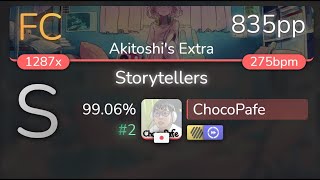 ChocoPafe  Foreground Eclipse  Storytellers Akitoshis Extra HDDT 9906 2 835pp FC  osu [upl. by Nannette]