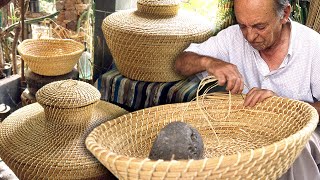 Grandes CESTAS con juncos y aneas para almacenar antiguamente los cereales y frutos BALAYOS Y TAÑOS [upl. by Ennavoj]