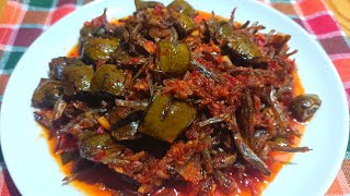 NIKMAT BANGET MASAK SAMBAL TERI TERONG BIKIN NASI JADI NAMBAH BERKALIKALI [upl. by Slohcin]