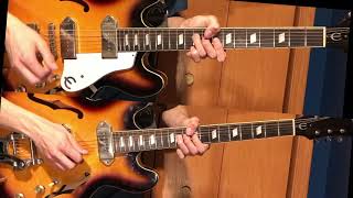 Sgt Peppers Lonely Hearts Club Band Reprise  Guitar Tutorial HD  Epiphone Casinos [upl. by Socher]