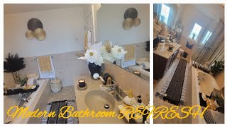 HOME DECOR TRENDS  MASTER BATHROOM REFRESH  SPRING DECORATE WITH ME [upl. by Eserehc]