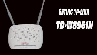 cara mudah seting tplink tdw 8961n menjadi access point [upl. by Nayek]