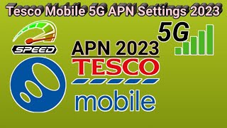 Tesco Mobile 5g internet Settings 2023  tesco mobile UK [upl. by Aiotal]