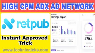 Netpub Adx Ad Network High Cpm Google Adsense Alternative Easy Approved Ads Network For Blogger [upl. by Harikahs629]