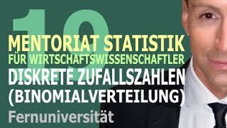 Diskrete Zufallszahlen  19 Kursvideo  Mentoriat Statistik für Wirtschaftswissenschaftler [upl. by Giliana659]