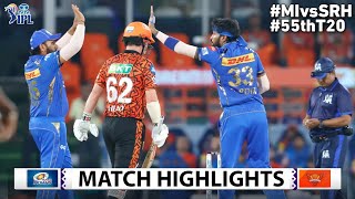 SRH vs MI Full Match Hindi Highlights  TATA IPL 2024 Match Highlights  SRH vs Mi Highlights [upl. by Anirpas]