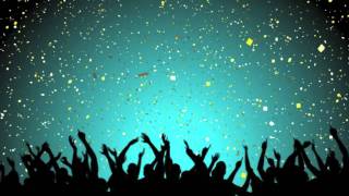 Free Video Loop of Party Crowd with White and Gold Confetti [upl. by Eical414]