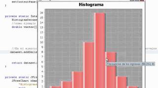 JFreeChart 4 Como hacer un Histograma en Java [upl. by Yojenitsirk454]