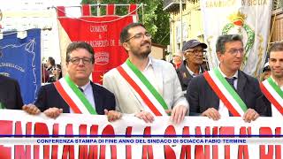 CONFERENZA STAMPA DI FINE ANNO DEL SINDACO DI SCIACCA FABIO TERMINE [upl. by Ydoow217]