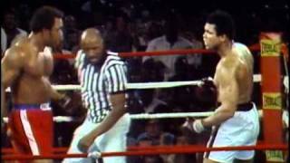 George Foreman vs Muhammad Ali  Oct 30 1974  Entire fight  Rounds 1  8 amp Interview [upl. by Ydnir]