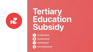 Tertiary Education Subsidy [upl. by Oniratac405]