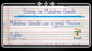 10 lines on Mahatma Gandhi in EnglishMahatma Gandhi Essay in EnglishEssayWritingShort Speech [upl. by Alla]