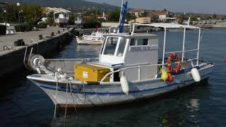 A collage of Greek fishing boats in the villages of Petalidi and Agios Andreas in south Peloponnese [upl. by Rafaelita]