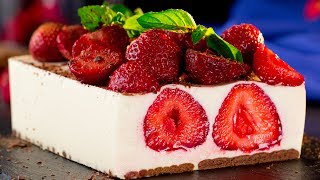 Torta alle fragole semplice un dolce sano ed ideale anche per i bambini  SaporitoTV [upl. by Fanchie]