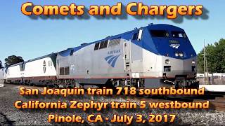 HD Comet Cars and Siemens Chargers at Pinole July 3 2017 [upl. by Adelle]