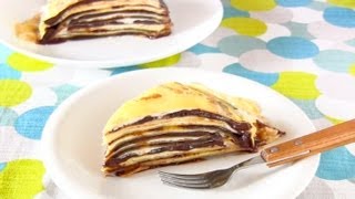 Nutella Mille Crêpe Cake How to Make Japanese Crepes Recipe  OCHIKERON  Create Eat Happy [upl. by Marrissa]