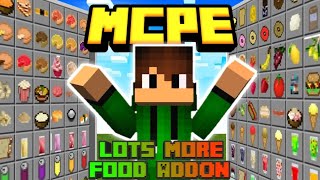 Lots More Food Addon Showcase Minecraft PE  200 Foods 114119 [upl. by Iel84]