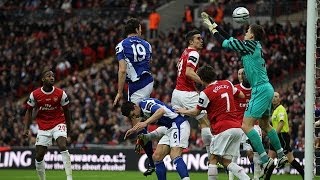 Nikola Zigics opening goal v Arsenal  Carling Cup Final 2011 [upl. by Yurik]