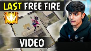 MY LAST FREE FIRE SOLO VS SQUAD VIDEO BEFOREfreefire totalgaming ajjubhai [upl. by Anauj]