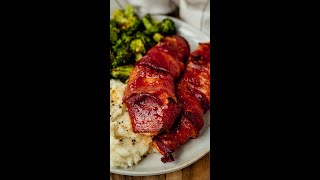 Air Fryer Bacon Wrapped Chicken Breasts Paleo Dinner [upl. by Photima447]