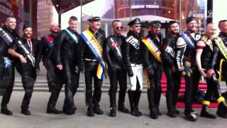 Mr Leather sash holders at Potsdamer Platz BLF press shooting [upl. by Hiasi]