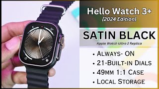 Perfect Black Apple Watch Ultra Clone  Hello Watch 3 2024 Full Review [upl. by Tabitha]