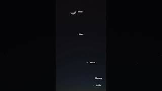 Planetary Alignment March 2023 shorts planet viral interstellar viral space timelapse [upl. by Morey]