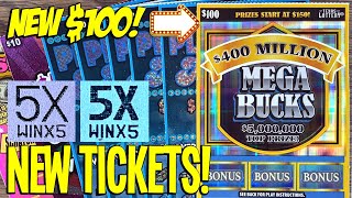 BIGGEST WIN IN PACK NEW TICKETS 100 Mega Bucks 💵 Fixin To Scratch [upl. by Nowahs]