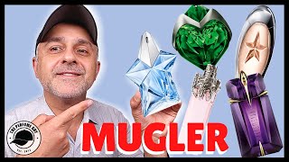 MUGLER FEMININE FRAGRANCES RANKED  MUGLER ANGEL ANGEL MUSE ALIEN WOMANITY AURA [upl. by Ylro748]