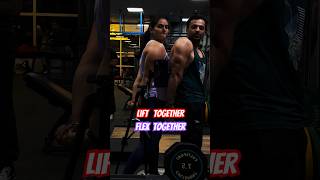 Lift Together  Flex Together  gymmotivation gympartner trending ytshorts [upl. by Bedwell123]