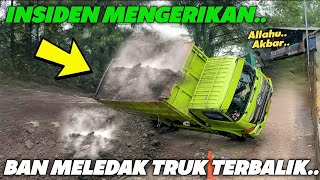 ASLI MENGERIKAN  Truk Muatan Batubara quotRabah Kudoquot Di Tikungan Sitinjau Lauik [upl. by Hewes]