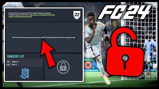 HOW TO UNLOCK THE COMPANION APP TRANSFER MARKET ON EA SPORTS FC 24 [upl. by Aiuqes]