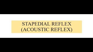 STAPEDIAL REFLEX [upl. by Lotus]