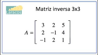 Como calcular la matriz Inversa 3X3 [upl. by Fante]