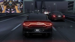 Dodge Charger SRT Hellcat RedEye Vs Mercedes E63S AMG Street Racing  Assetto Corsa  Moza R9 [upl. by Sirtimed]