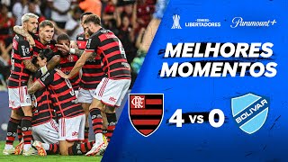 FLAMENGO 4 x 0 BOLÍVAR  CONMEBOL LIBERTADORES 2024  Paramount Plus Brasil [upl. by Carney]