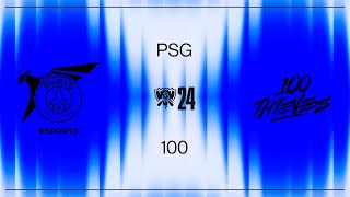 PSG Talon vs 100 Thieves  Worlds 2024  S1D5  Partida 1 [upl. by Chevy]