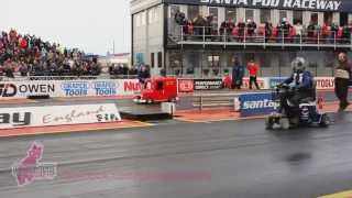 Garage Insanity Mobility Scooter 83mph run  Santa Pod [upl. by Nave501]