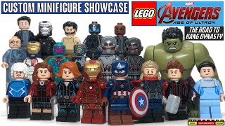 LEGO AVENGERS AGE OF ULTRON Custom Minifig Showcase Road to KANG DYNASTY Updated [upl. by Krueger625]